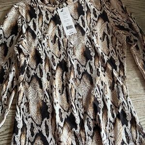 Brand new with tags French Connection animal print Jersey mock neck top.